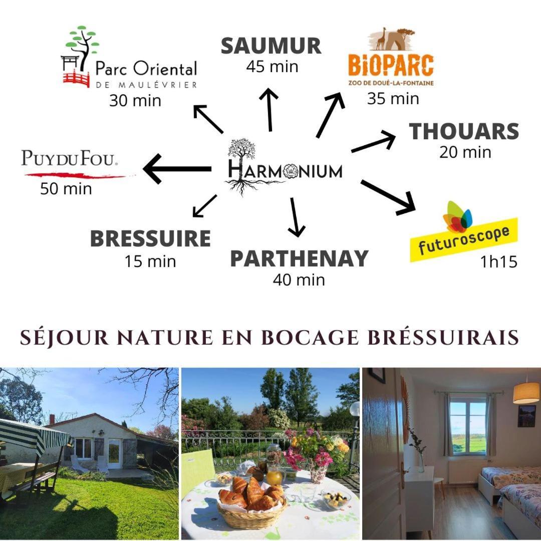 Les Bienfaits D'Harmonium Bed & Breakfast La Chapelle-Gaudin Exterior photo